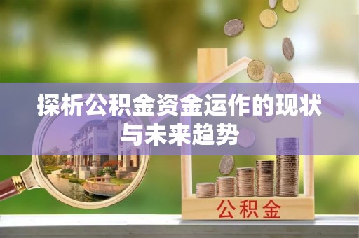 乌拉特后旗探析公积金资金运作的现状与未来趋势